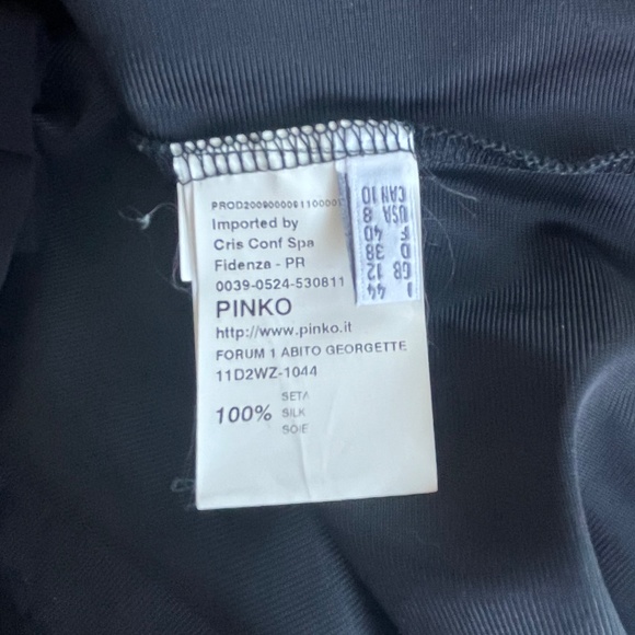 NWT Pinko Silk Perfect Little Black Dress Size 6 - Picture 9 of 10
